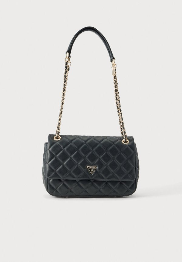 Guess JULIET CONVERTIBLE XBODY FLAP - Cross body bag - black