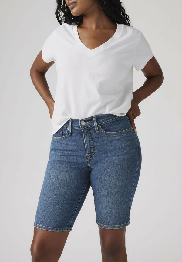 Levi's® BERMUDA - Denim shorts - double duty short dark indigo finish