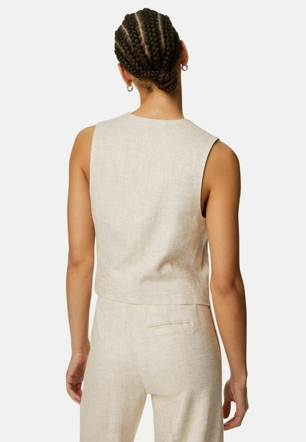 Marks & Spencer Linen Blend Tailored Vest