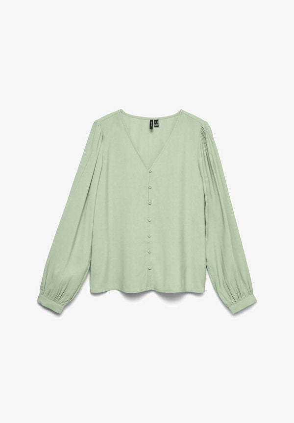 Vero Moda TOP VMLOUISA TOP - Blouse - fog green