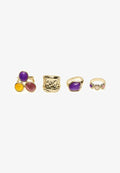Bershka PACK OF 4 - Ring - gold-coloured