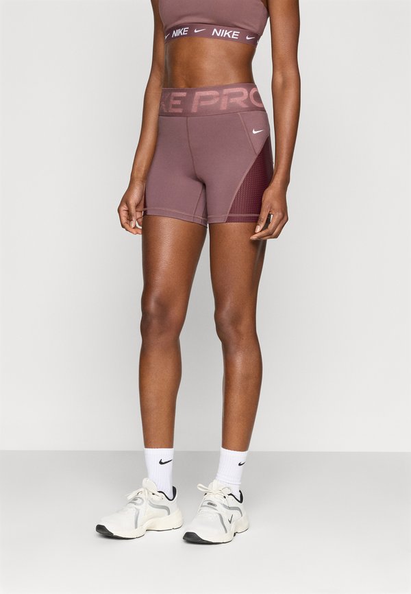 Nike Performance SCULPT SHORT  - Leggings - tattoo/burgundy crush/white