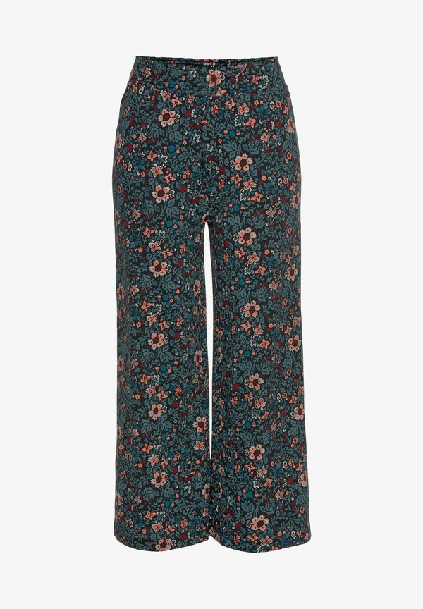s.Oliver Pyjama bottoms - petrol  geblümt