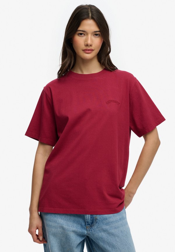 Superdry & Co ESSENTIAL LOGO LOOSE  - Basic T-shirt - bordeaux red
