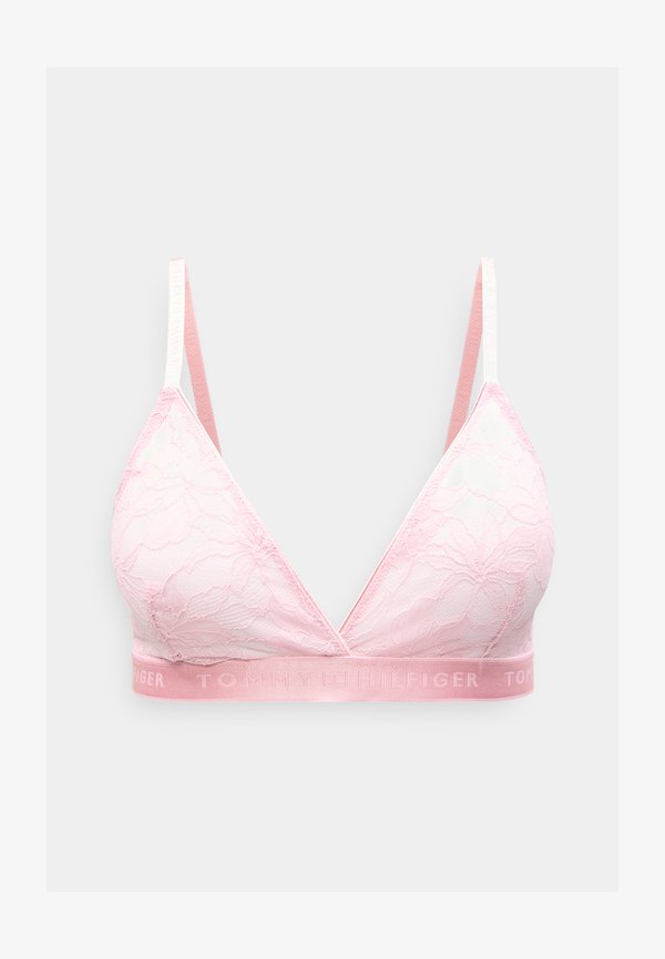 Tommy Hilfiger REPEAT LOGO FLORAL LACE TRIANGLE BRA - Triangle bra - bonita pink