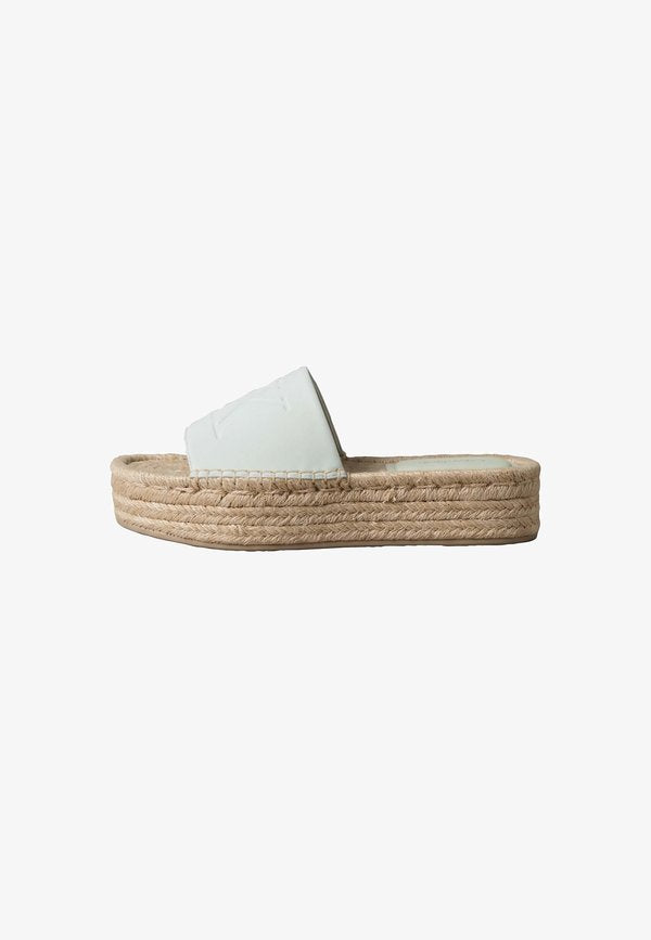 Calvin Klein EBETH - PLATFORM SLIDERS - Mules - misty blue
