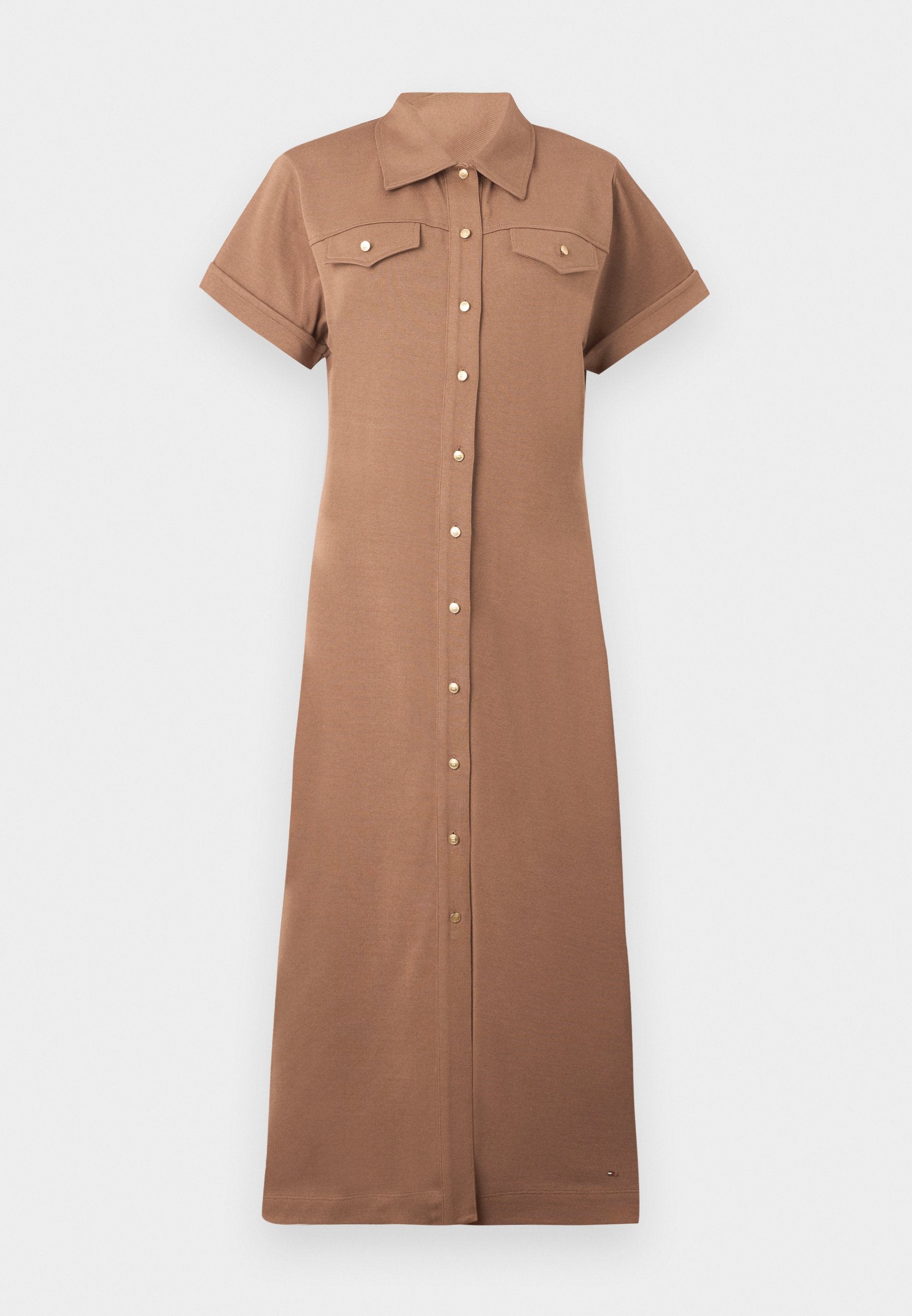 GOLD BUTTON MIDI SHIRT Media 1