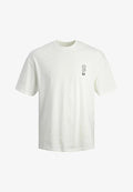 Jack & Jones JJHEKTOR TEE CREW NECK - Print T-shirt - cloud dancer