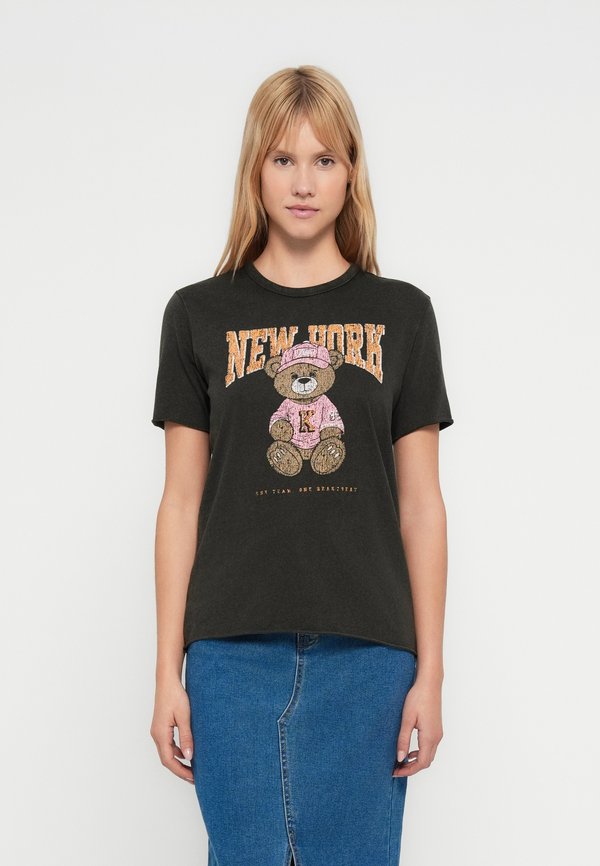 ONLY ONLLUCY LIFE BOX - Print T-shirt - black
