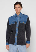 ECS GIACCA CAMICIA FELPA DENIM Media 1