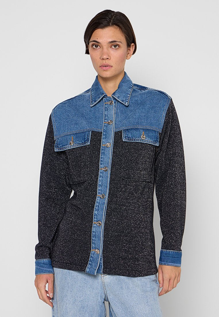 ECS GIACCA CAMICIA FELPA DENIM Media 1