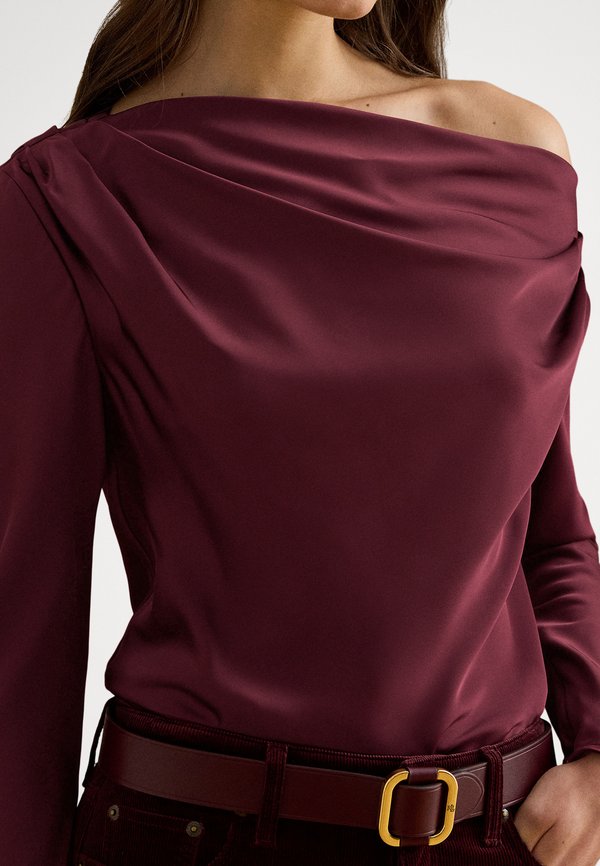 Lauren Ralph Lauren SATIN CHARMEUSE OFF-THE-SHOULDER BLOUSE