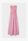 Tommy Hilfiger SMOCKING STRIPE MIDI  - Day dress - pink