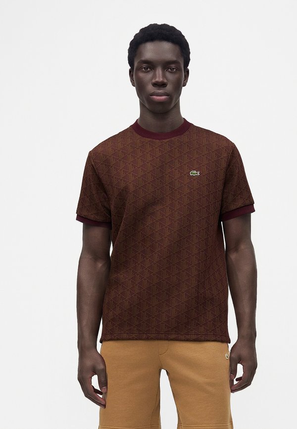Lacoste UNISEX - Print T-shirt - marron