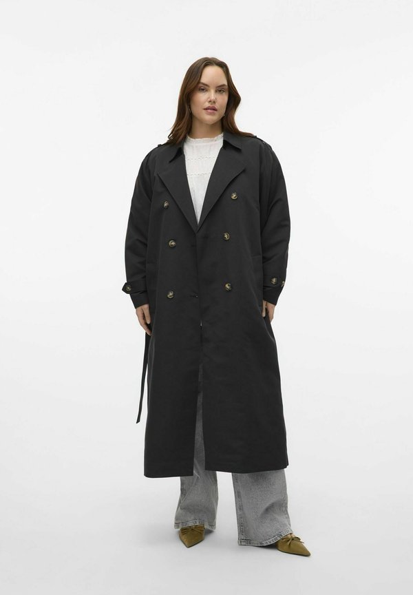 Vero Moda Curve VERO MODA  TRENCHCOAT   - Trenchcoat - black