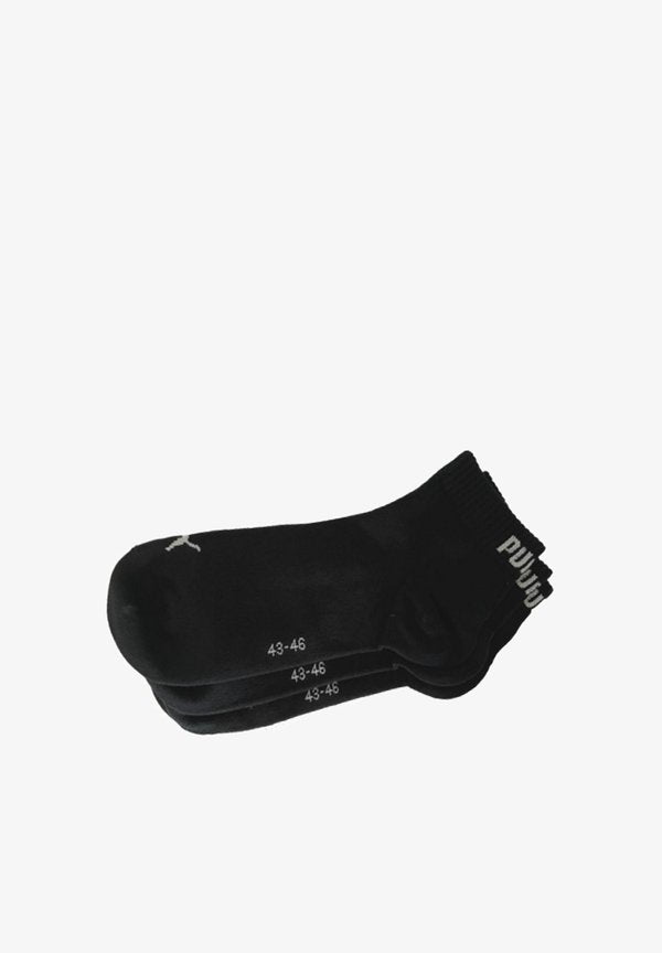 Puma QUARTER UNISEX 3 PACK - Socks - black