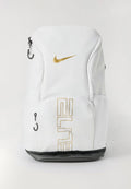 Nike Performance VARSITY ELITE UNISEX - Rucksack - white/black/metallic gold-coloured