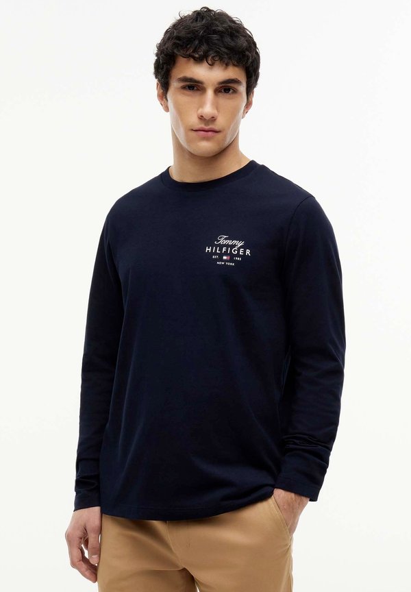Tommy Hilfiger SCRIPT STACK LS REGU - Long sleeved top - desert sky