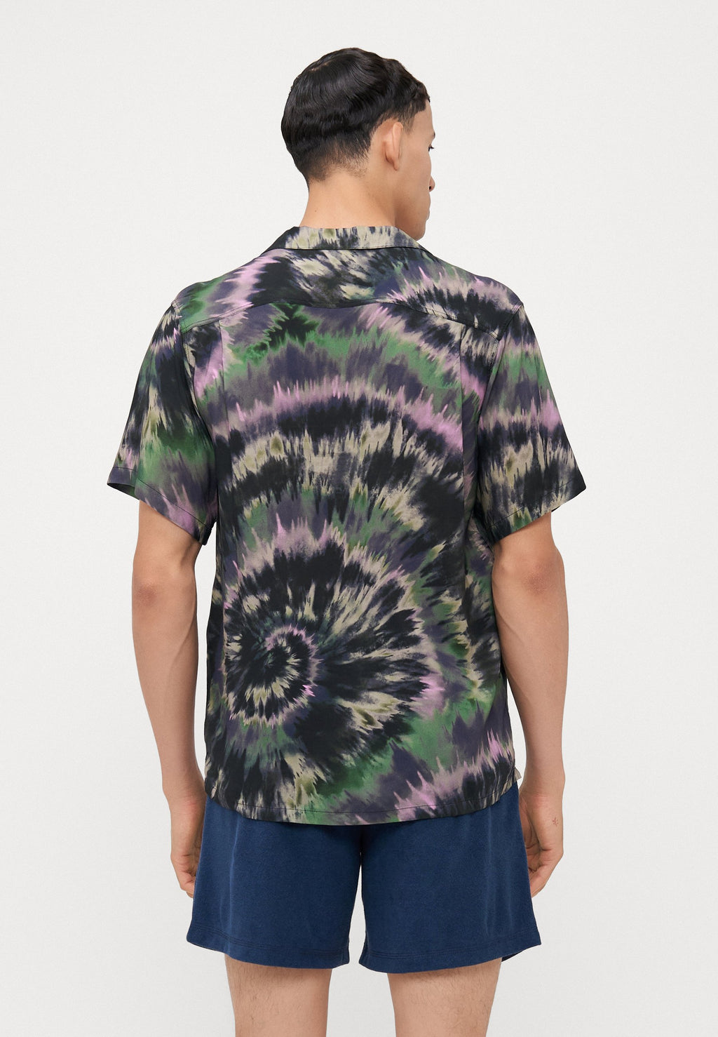 Bather FIG SWIRL TIE DYE PRINTED CAMP SHIRTS