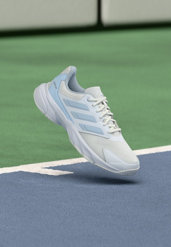 adidas Performance COURTJAM CONTROL 3 - Multicourt tennis shoes - footwear white/crystal white/silver-coloured metallic