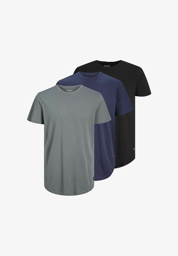 Jack & Jones Plus Size 3-pack - Basic T-shirt - black