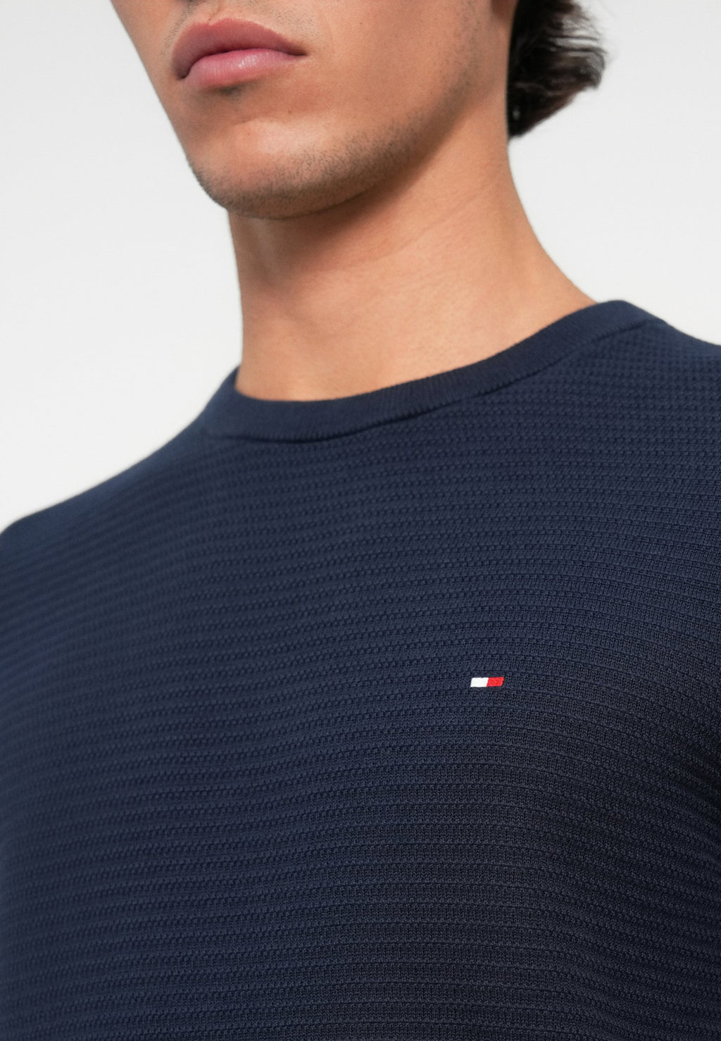 TEXTURED KNIT CREW NECK JUMPER Media 6