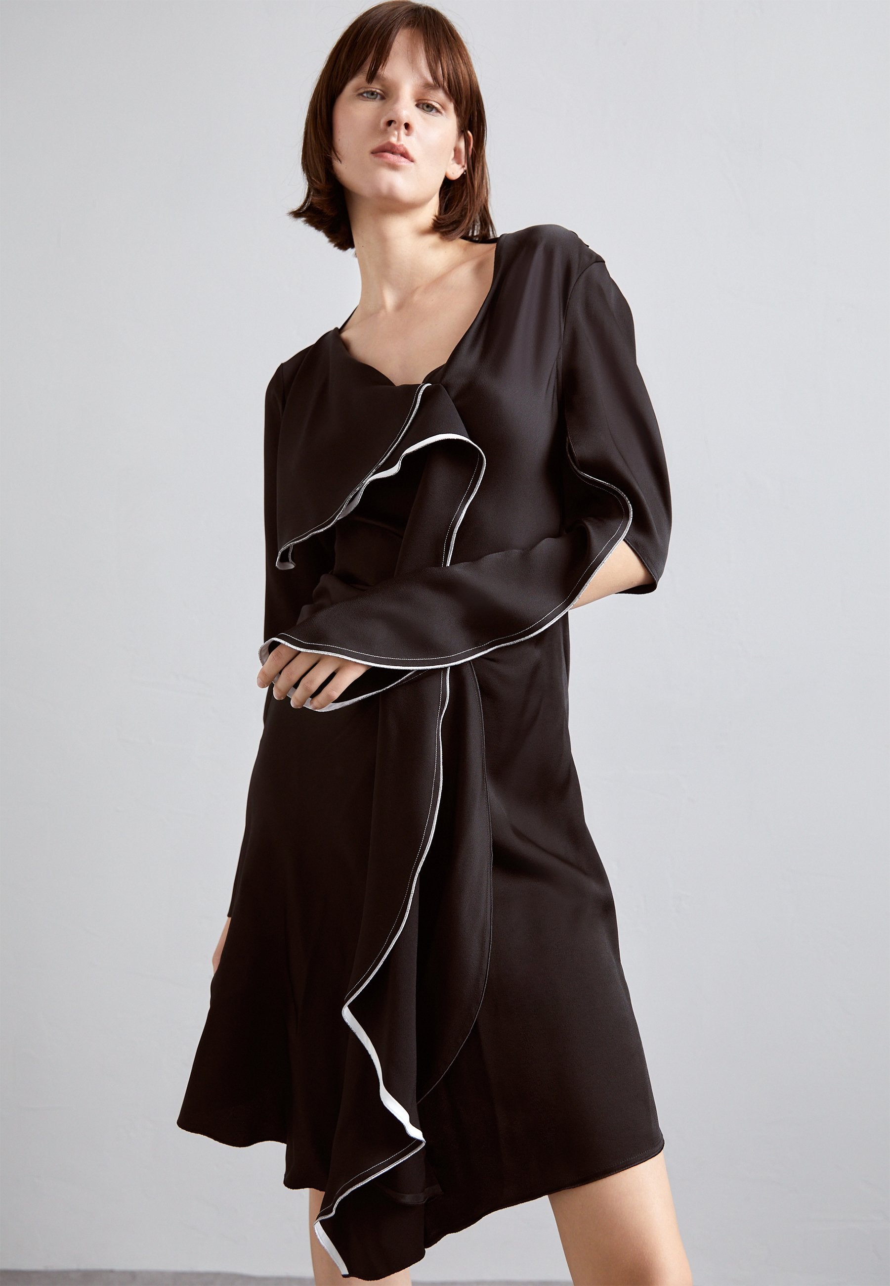 Victoria Beckham GATHERED HEART DETAIL DRESS