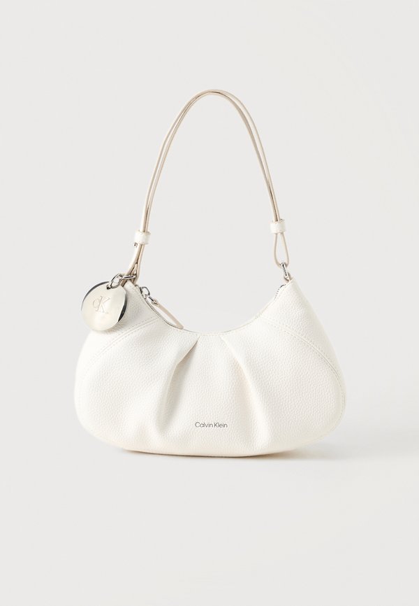 Calvin Klein ENGRAVED - Handbag - white alyssum