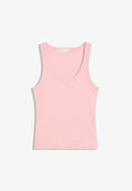 Bershka BASIC RIBBED - VEST TOP - Top - light pink