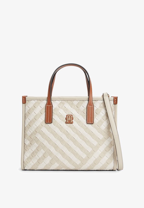 Tommy Hilfiger CITY WOVEN CROSSBODY TOTE BAG - Handbag - neutral mix