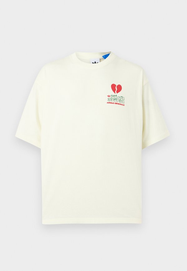 adidas Originals VDAY CAT TEE UNISEX - Print T-shirt - off-white