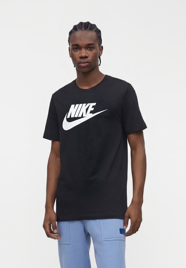 Nike Sportswear TEE ICON FUTURA - Print T-shirt - black/white