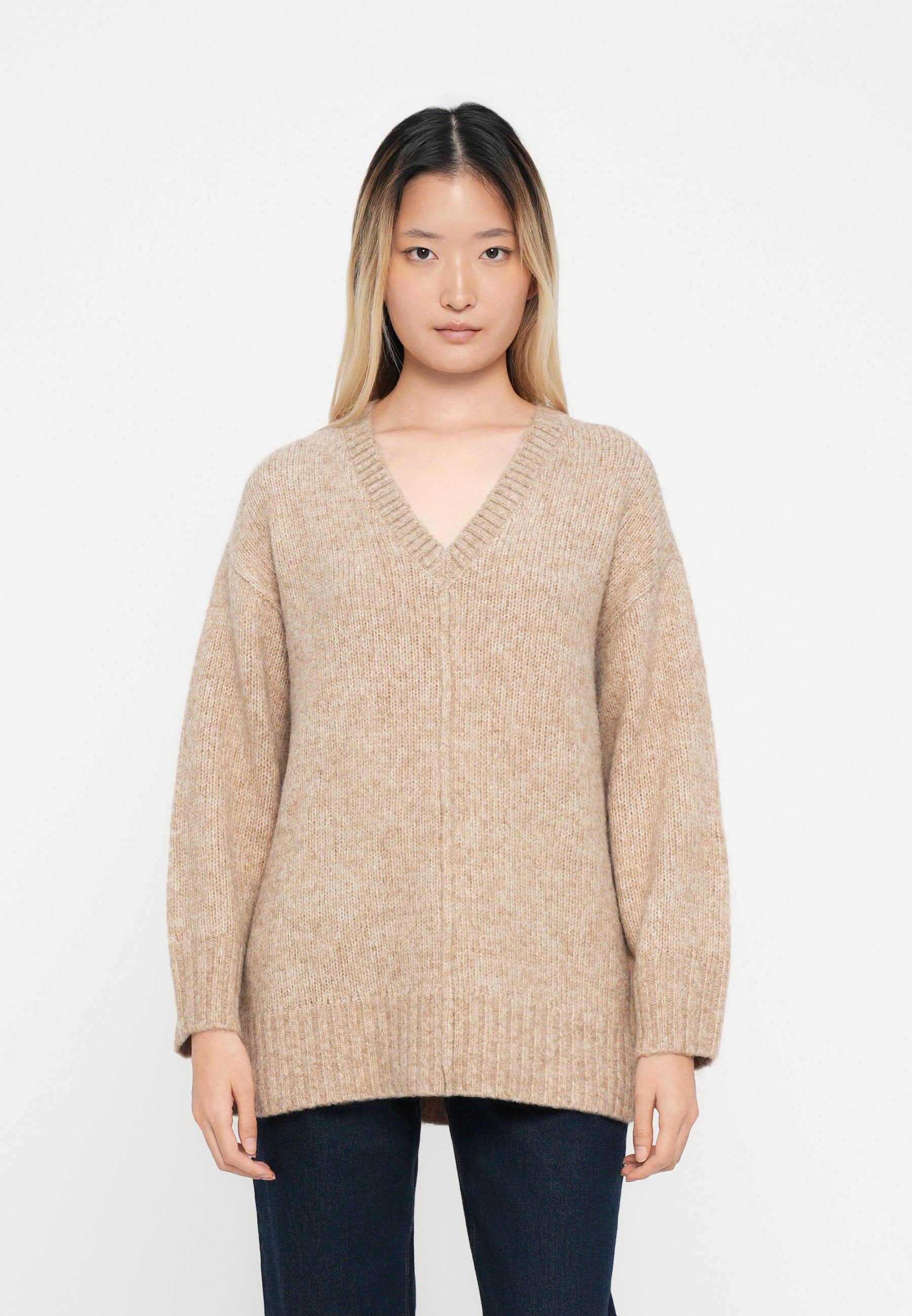 JDY JDYMALONE V NECK LONG PULLOVER