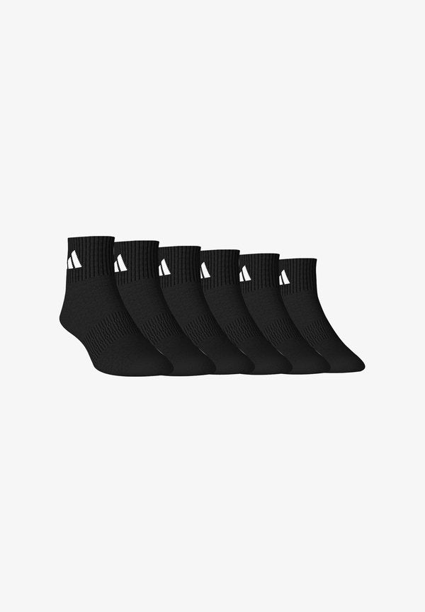 adidas Performance UNISEX THIN LIGHT SPORTSWEAR ANKLE QUARTER  6 PAAR PACK - Sports socks - black