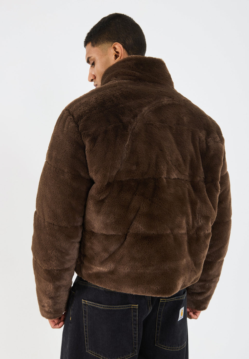 YOURTURN UNISEX OVERSIZED FIT FAUX FUR JACKET
