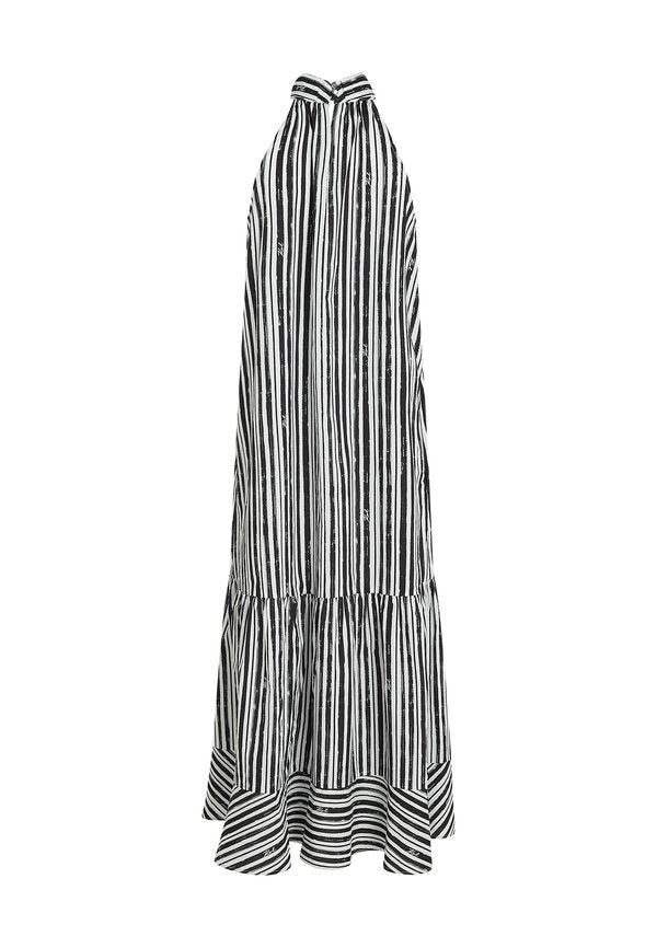 KARL LAGERFELD STRIPED HALTERNECK MAXI
