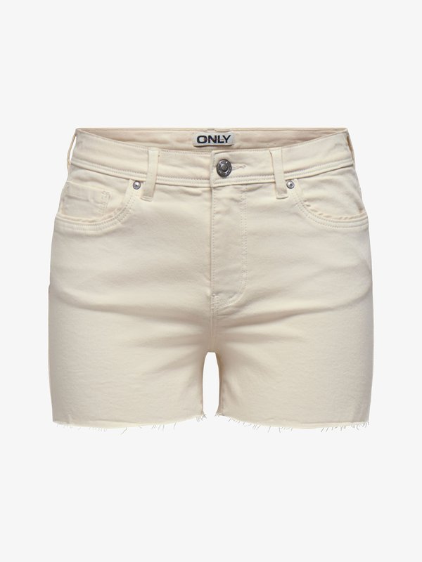 ONLY Denim ONLWAUW Mid waist Regular Fit - Denim shorts - ecru