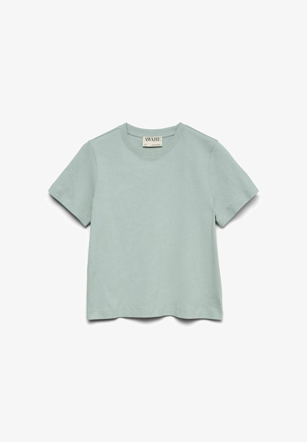 Vero Moda AWNAIMA SS O-NECK T-SHIRT NOOS - Basic T-shirt - gray mist