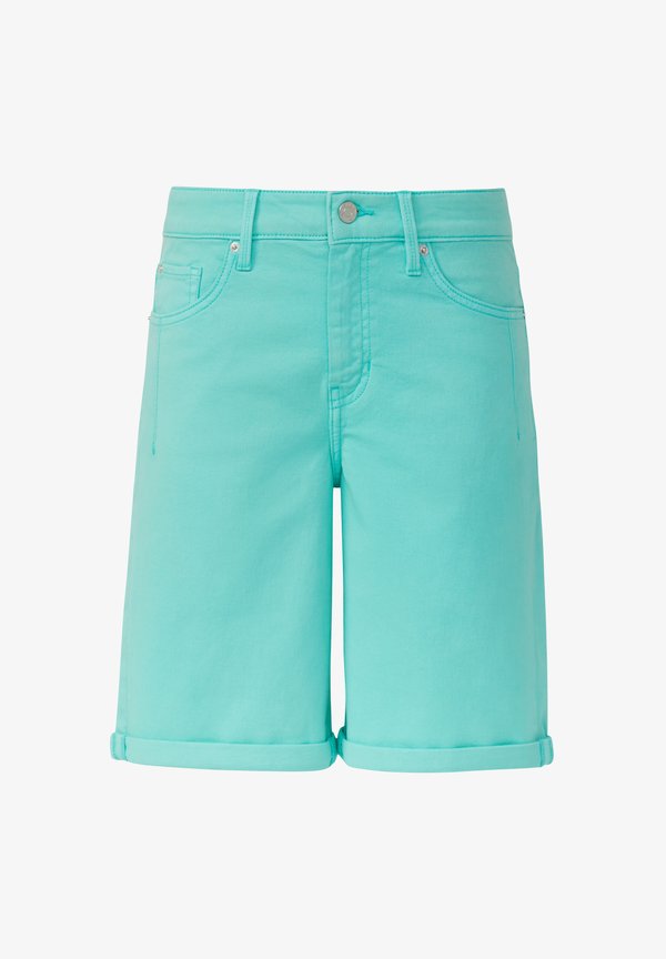 s.Oliver KAROLIN REGULAR FIT MID RISE - Denim shorts - türkis