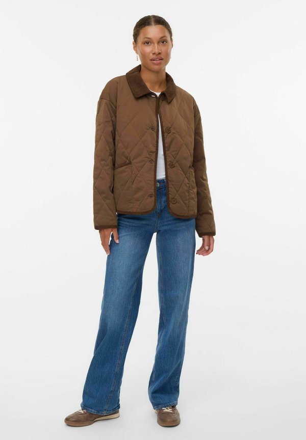 Vero Moda Quilted VMAGNES Quilted - Light jacket - dark earth