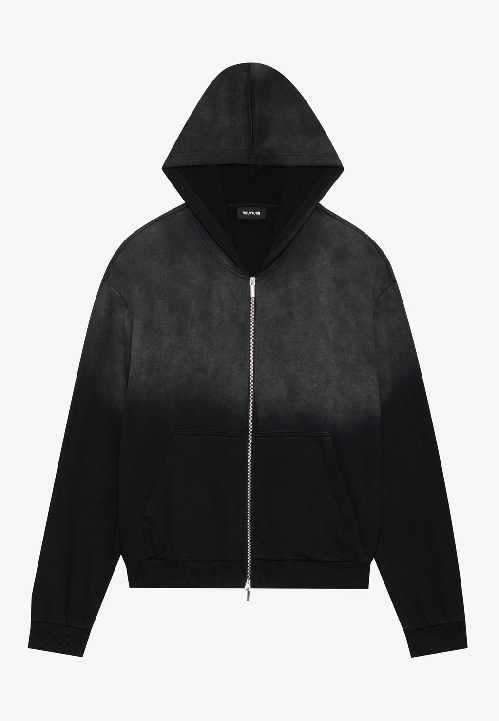 YOURTURN WASHED UP ZIP-UP HOODIE