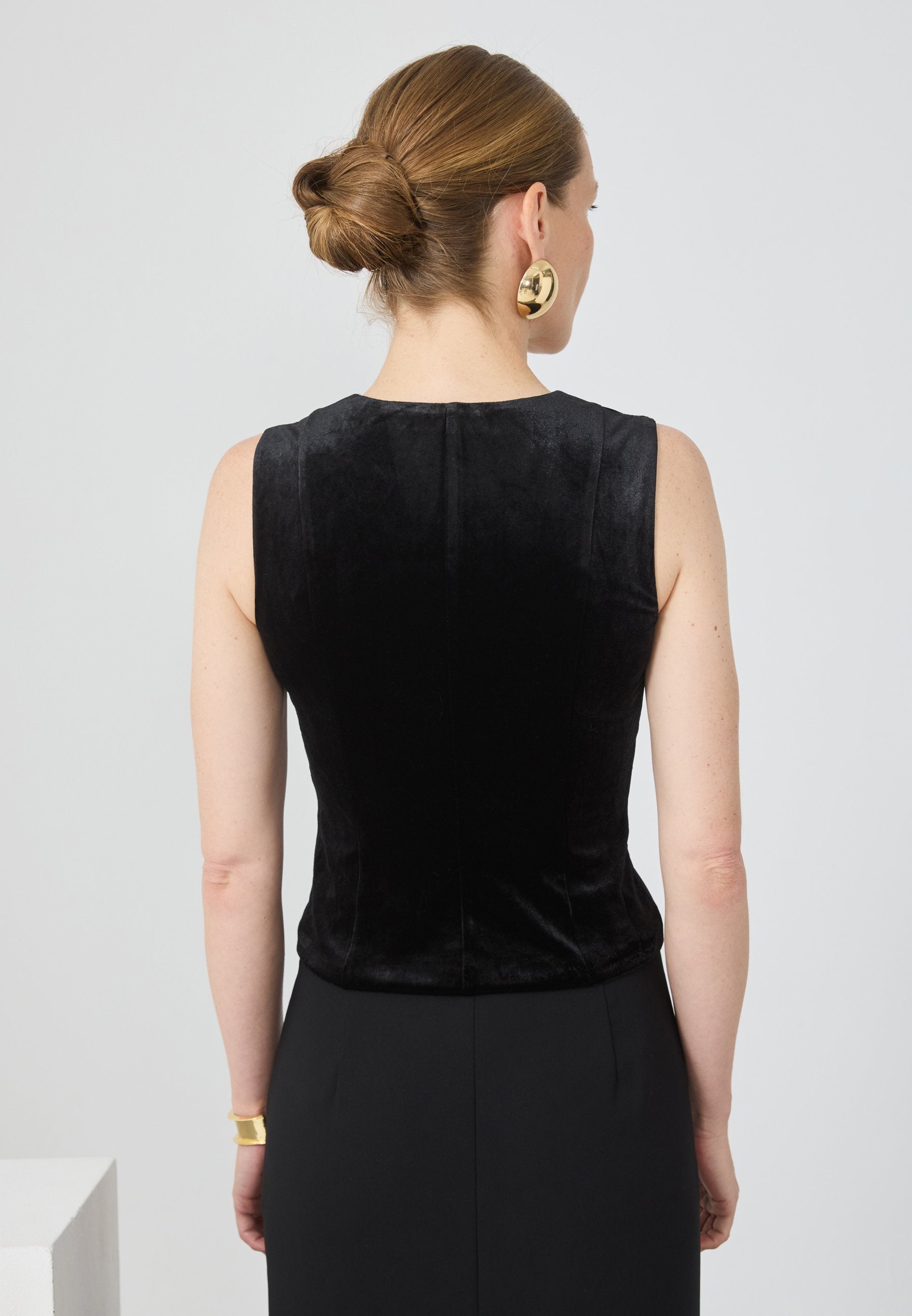 Anna Field BLACK VELVET TOP