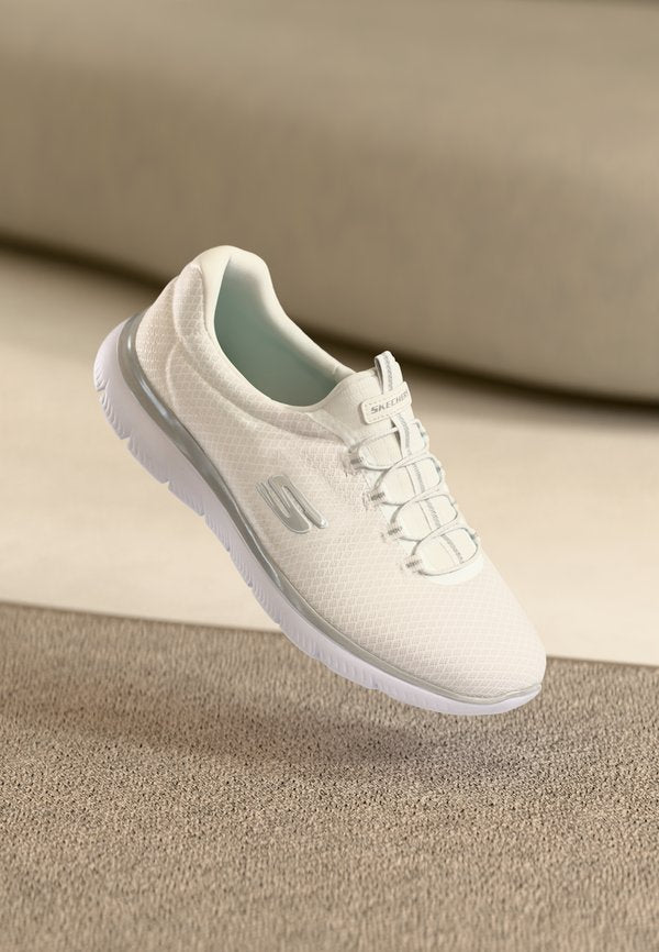 Skechers SUMMITS WIDE FIT - Trainers - white/silver
