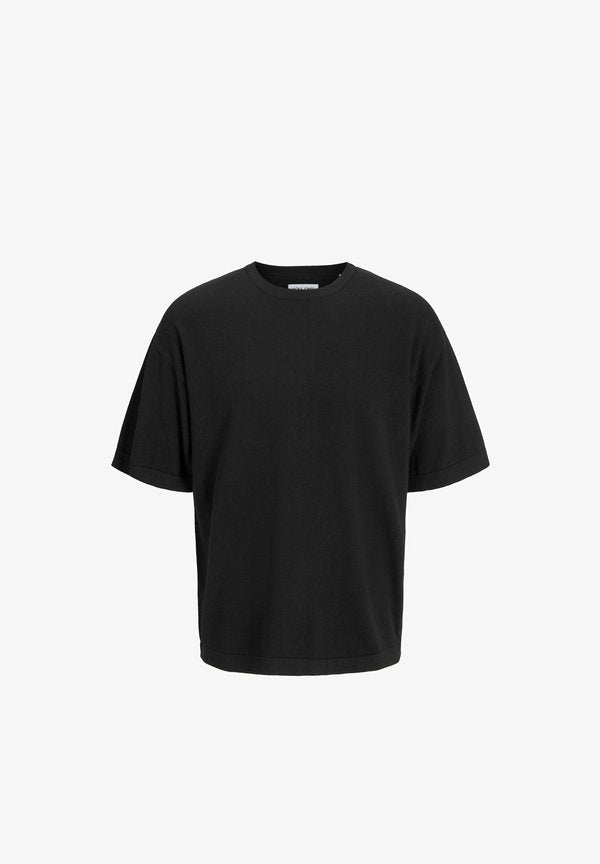Jack & Jones Knitted Plain Knitted - Basic T-shirt - black