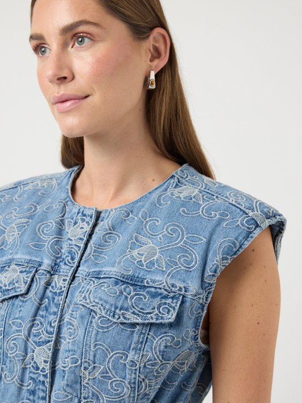 YAS YASKARI DENIM WAISTCOAT