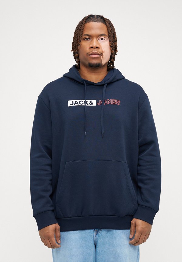 Jack & Jones Plus Size Logo - Hoodie - navy