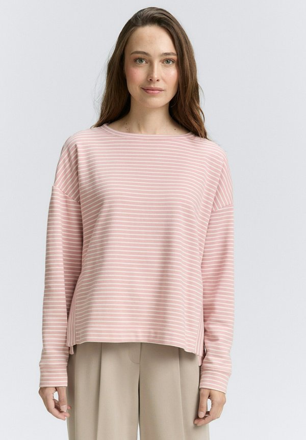 TOM TAILOR MIT STREIFENMUSTER - Sweatshirt - morning pink offwhite stripe
