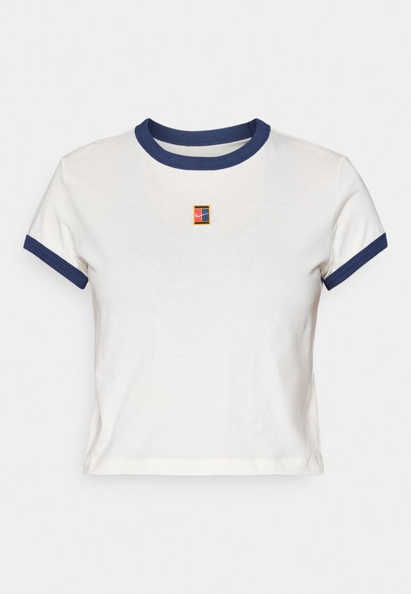 Nike Performance TEE HERITAGE RACQUET RINGER  - Print T-shirt - sail/midnight navy