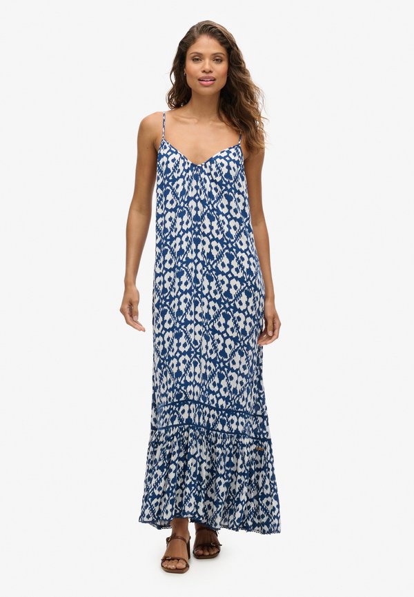 Superdry & Co LONG BEACH - Maxi dress - arrow ikat blue