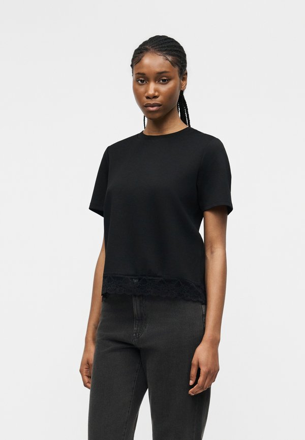 Vero Moda VMMILLE BOXY TEE - Print T-shirt - black